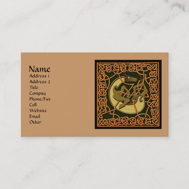 Customizable Celtic Art Business Cards (Front)