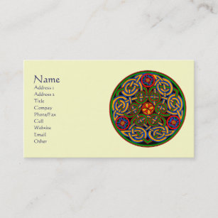 Customizable Celtic Art Business Cards