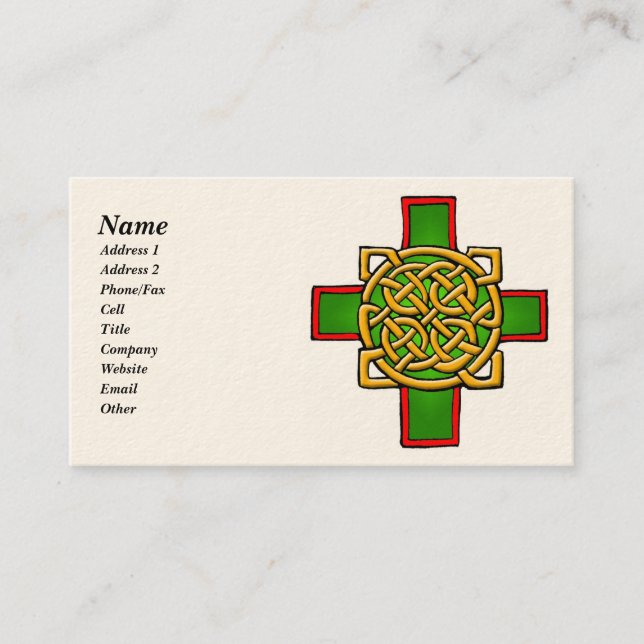 Customizable Celtic Art Business Cards (Front)
