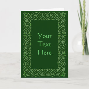 Customizable Celtic Border Card