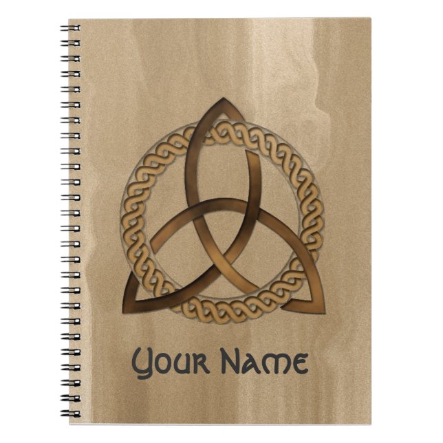 Customizable Celtic Trinity Knot Notebook (Front)