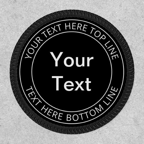 Customizable Center  Circular Text Patch