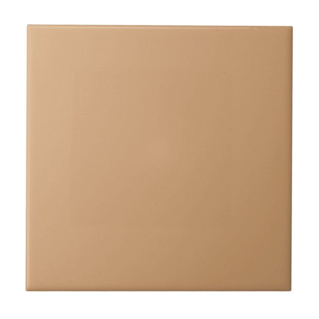 Customizable Ceramic Tile – Warm Sand (Front)