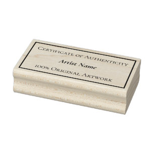 Customizable Certificate of Authenticity Rectangle Rubber Stamp