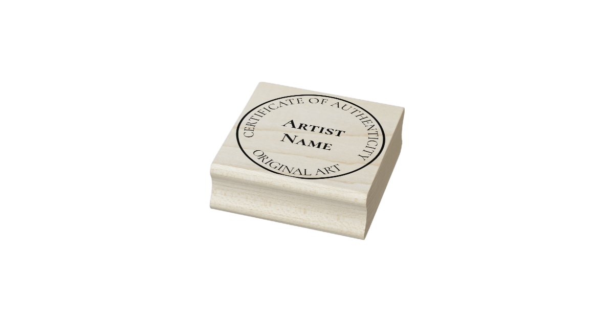 Customizable Certificate of Authenticity Stamp Zazzle