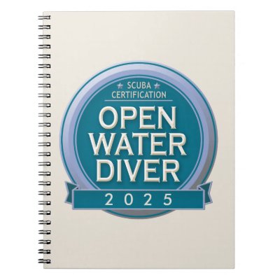 Customizable Certified Open Water Diver Notebook