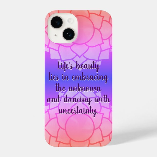 Customizable Chakra Design Inspirational Quote iPhone Case (Back)