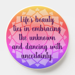 Customizable Chakra Design Inspirational Quote PopSocket