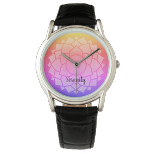 Customizable Chakra Design Personalized Name Ombre Watch