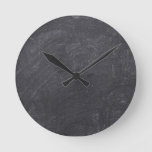 Customizable Chalkboard Base Round Clock at Zazzle