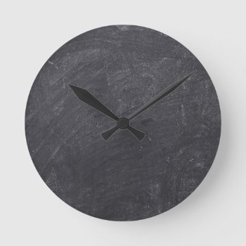 Customizable Chalkboard Base Round Clock by mallchicks at Zazzle