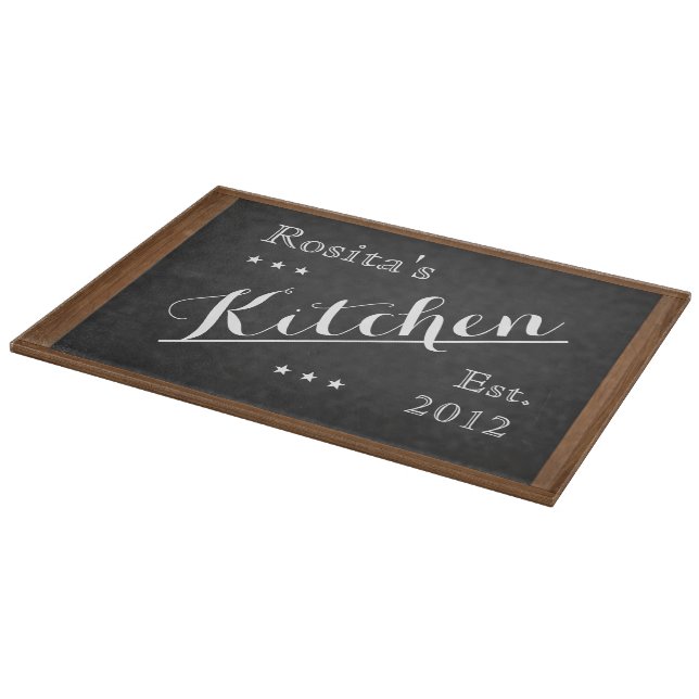 Customizable Chalkboard Cutting Board (Corner)