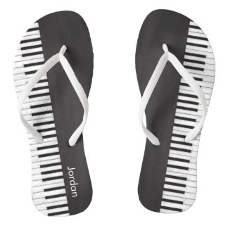 Customizable Chalkboard Keyboard Flip Flops