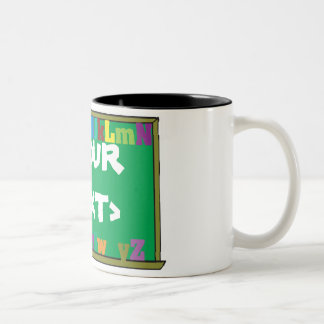 Customizable Chalkboard, <YOURTEXT> Two-Tone Coffee Mug