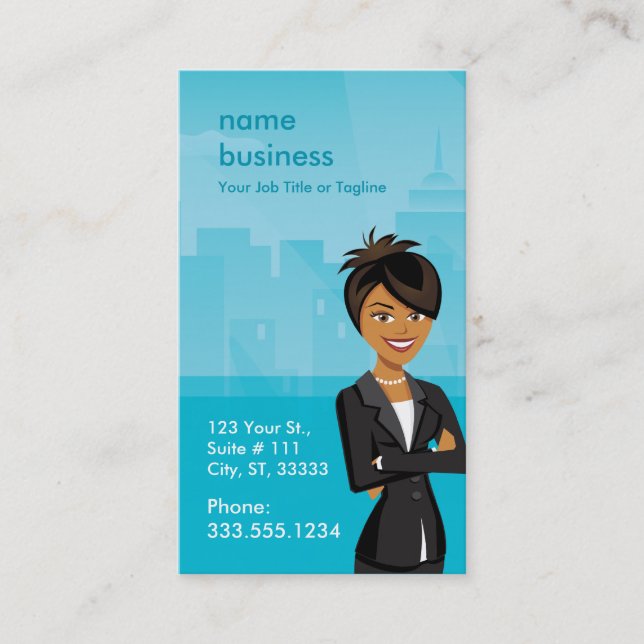 Customizable Character Business Card Vertical (Front)