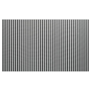 Customizable Charcoal Gray and White Stripe Fabric