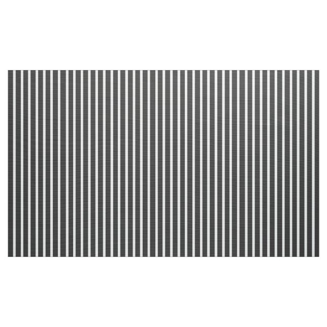 Customizable Charcoal Gray and White Stripe Fabric (Yard)