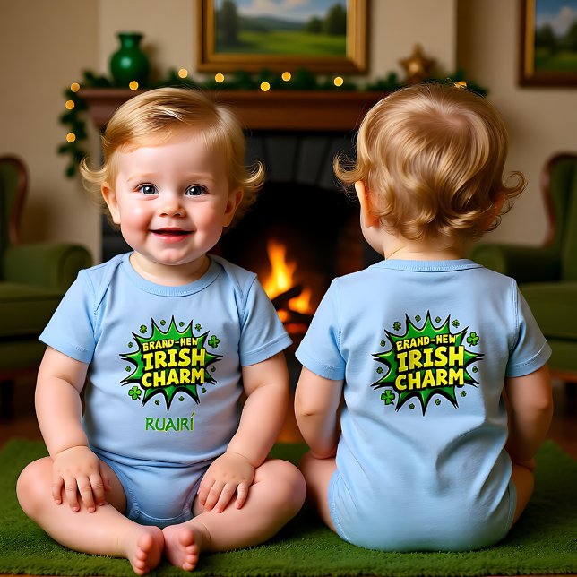 Customizable Charm Drop: Irish Edition Baby Bodysuit (Customizable Charm Drop Irish Edition Baby Bodysuit)