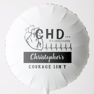 Customizable CHD Heart SKetch EKG Helium Balloon