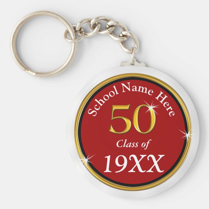 Customizable Cheap 50 Year Class Reunion Souvenirs Keychain | Zazzle