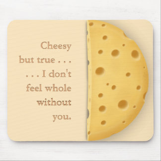 Customizable Cheesy Message Charming Cheese Lover Mouse Pad