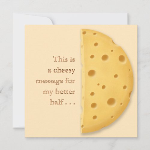 Customizable Cheesy Message Charming Romantic Holiday Card