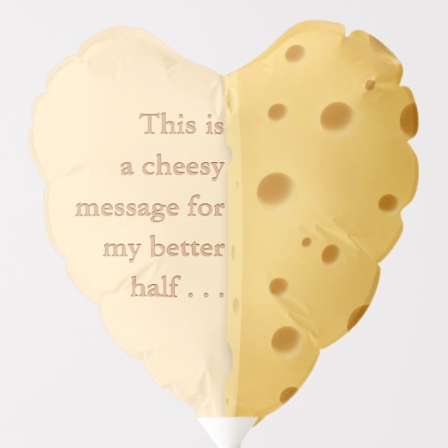 Customizable Cheesy Message Romantic Heart Shaped Balloon