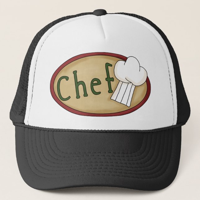 Customizable Chef Gifts and Tees Trucker Hat (Front)