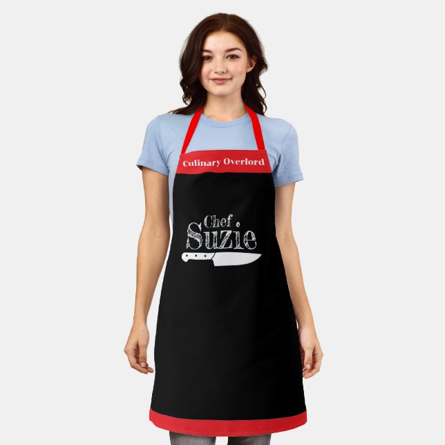 Customizable Chef Name Apron - Personalized! (Worn)
