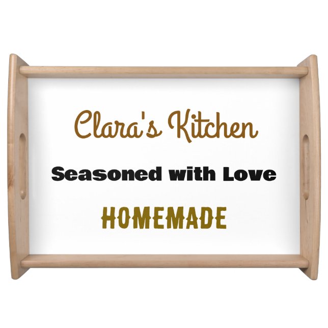 Customizable Chef's Serving Tray – Made with Love (Front)