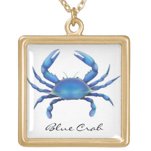 Customizable Chesapeake Blue Crab Necklace
