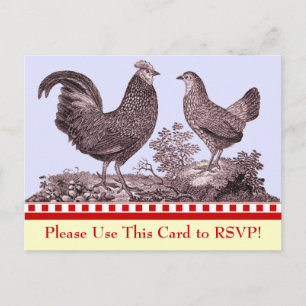 Customizable Chicken BBQ RSVP Response Card