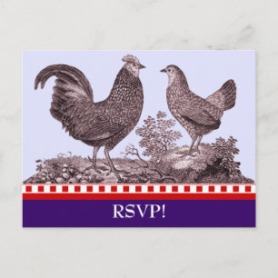 Customizable Chicken BBQ RSVP Response Card