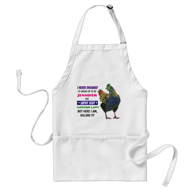 Customizable Chicken Lady - Standard Apron (Front)