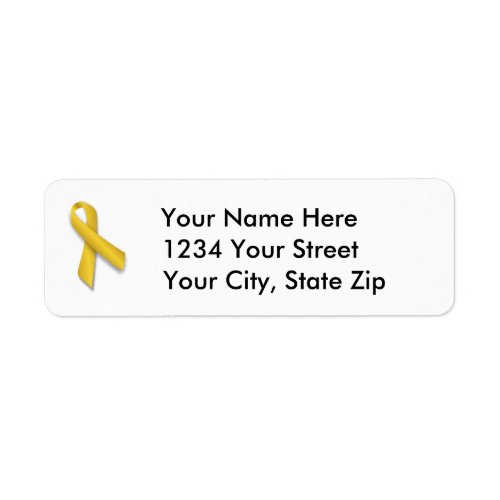 Customizable Childhood Cancer Address Label