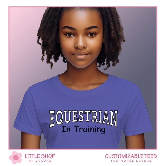 Customizable Children’s Equestrian in Training T-Shirt (Creator Uploaded)