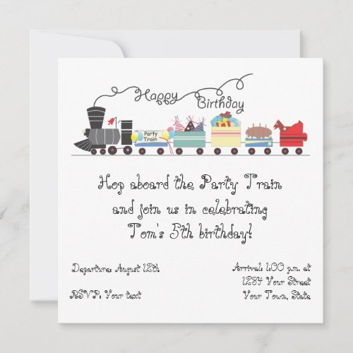 Customizable Childs Birthday Party Invitation