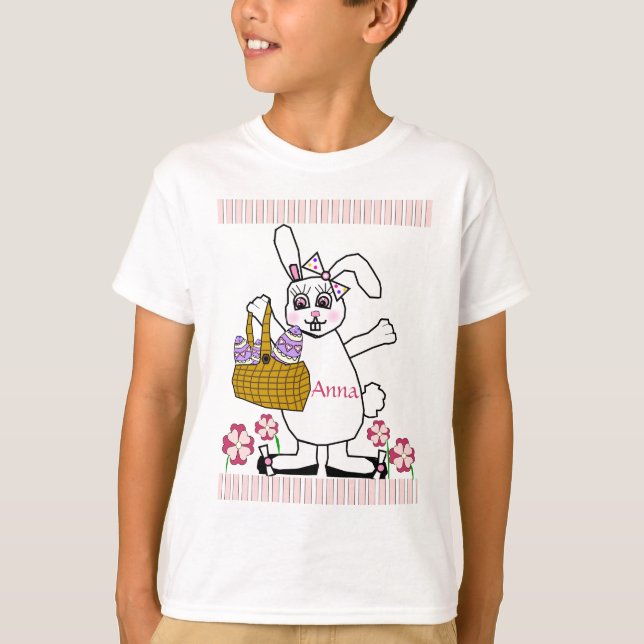 Customizable Child's Easter Bunny T-Shirt (Front)