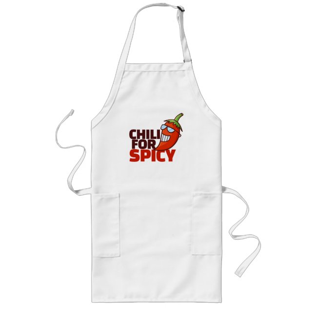 Customizable Chili for Spicy T-Shirt Long Apron (Front)