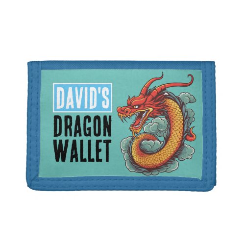 Customizable Chinese Dragon Wallet for Men 