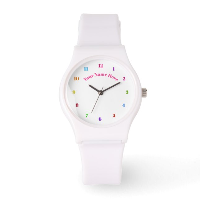 Customizable - Choose Your Fonts / Add Name / Text Watch (Front)