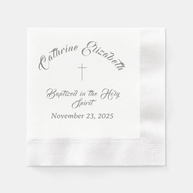 Customizable Christening/Baptism  Napkins (Front)