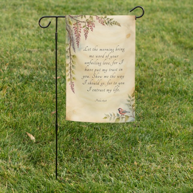 Customizable Christian Bible Verse Art Garden Flag (In SItu)