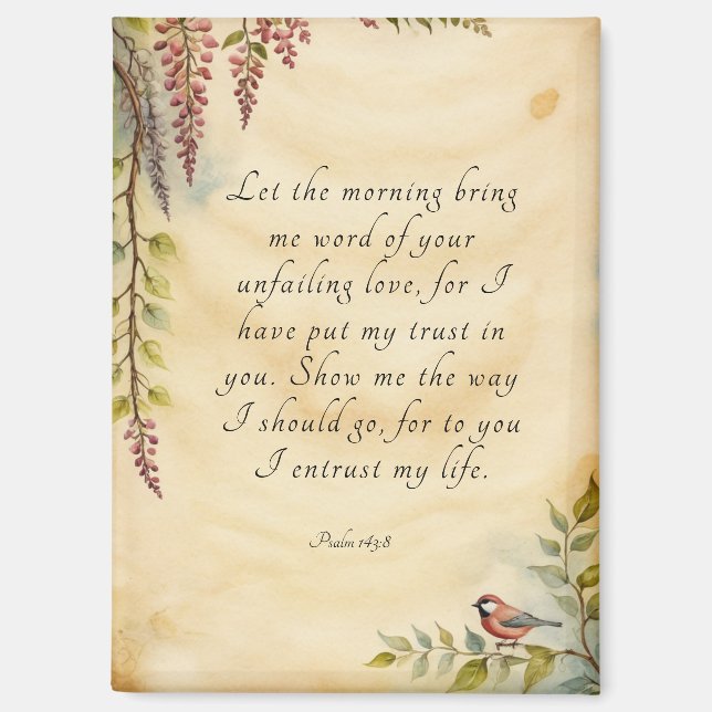 Customizable Christian Bible Verse Art Magnet (Front)