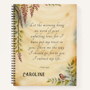 Customizable Christian Bible Verse Art Notebook