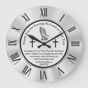 Customizable Christian Clock with Bible Verse