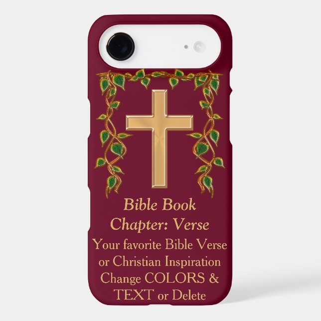 Customizable Christian Phone Cases YOUR TEXT (Back)