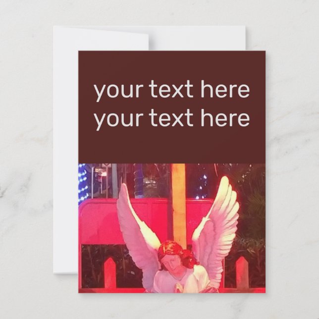 customizable christmas angel card (Front)
