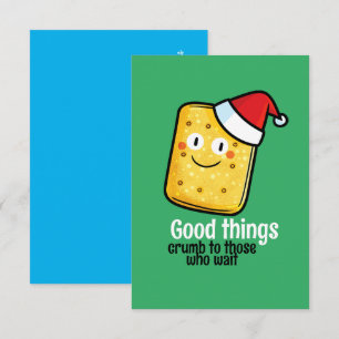 Customizable Christmas biscuit Thank You Card