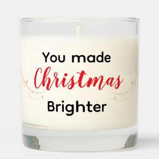 Customizable Christmas Candle Thank You Gift